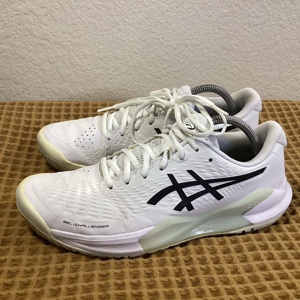 ASICS Gel-Challenger 14 Mens Sz 8.5 White Black 1041A405-104 Tennis Court Shoe